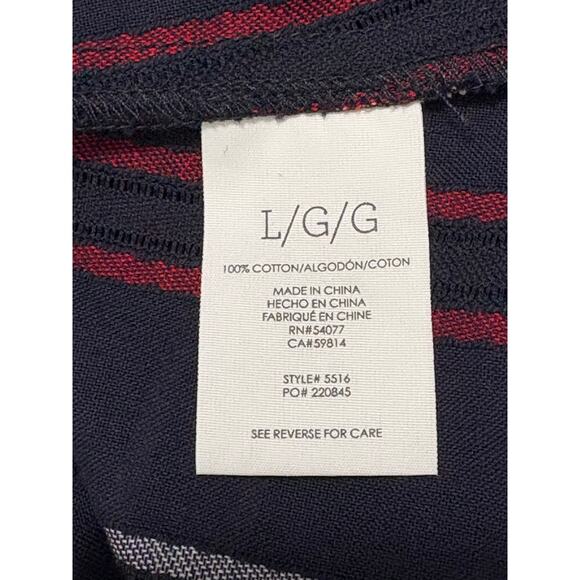 CAbi Freedom Flag Blouse Womens Large Striped Balloon Sleeve Navy Patriotic 5516 - Picture 9 of 9